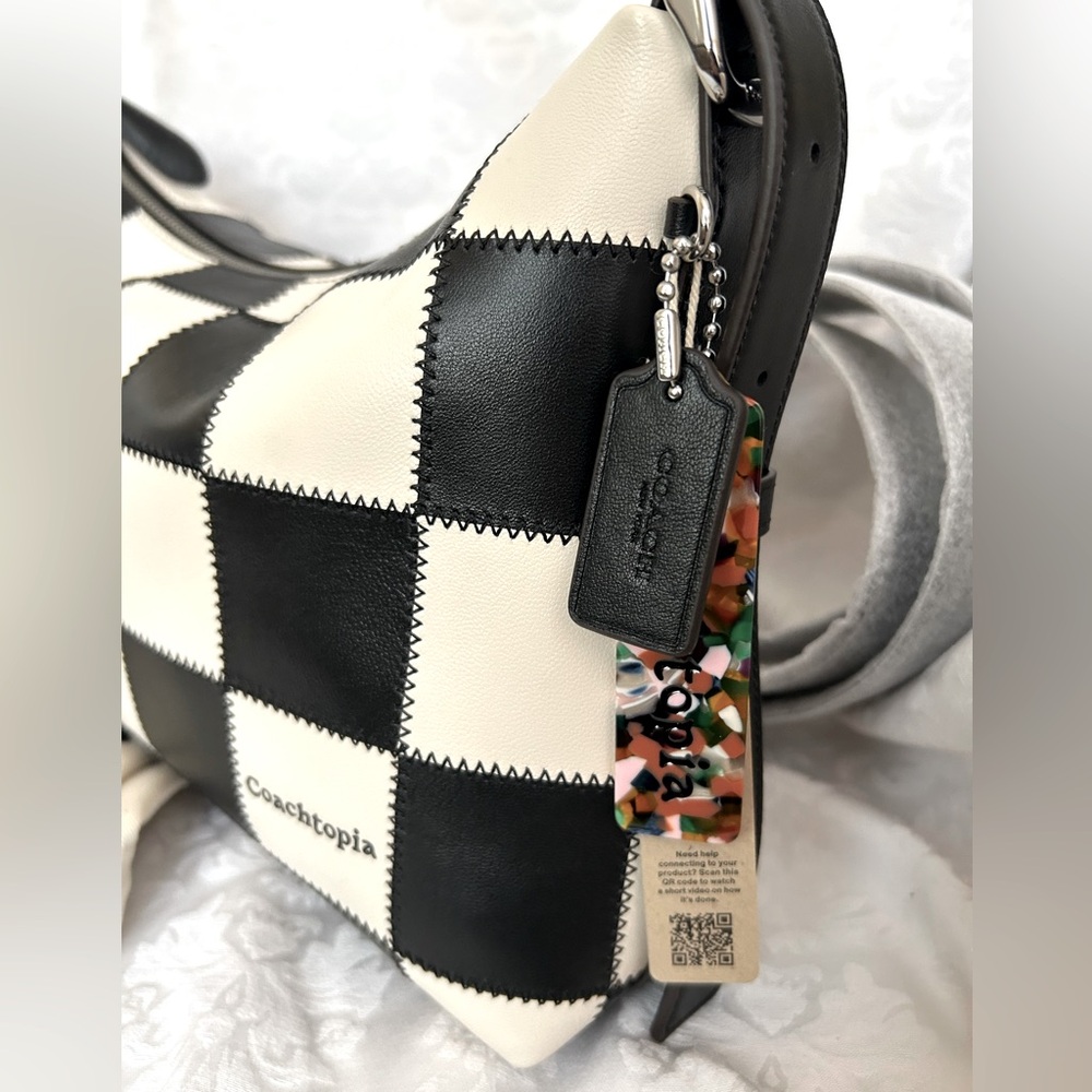 New Larger size Coach Coachtopia Alter Ego checkered bag - Picture 4 of 9